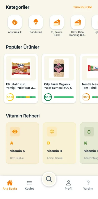 Besin App Screenshot 2